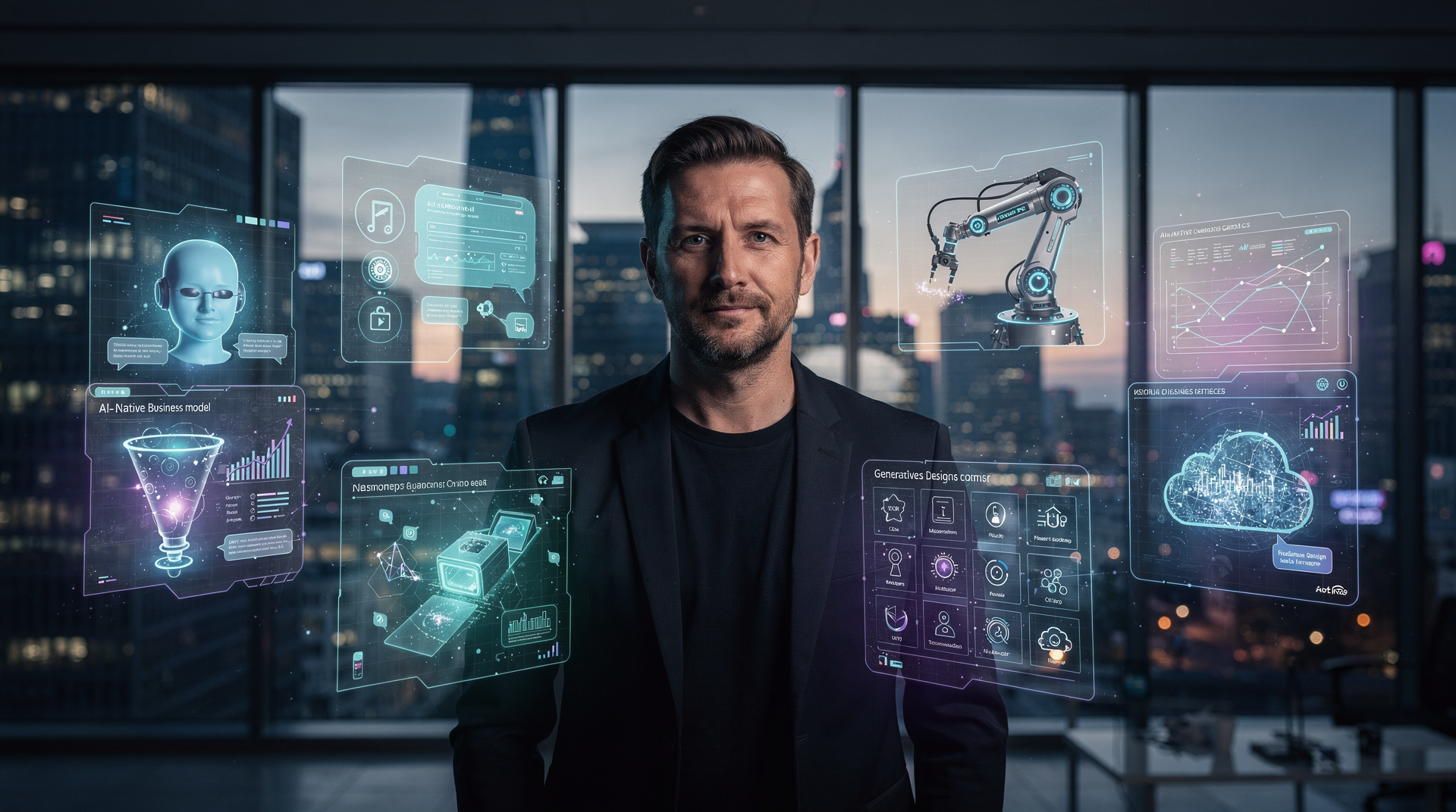 7 бизнес-моделей, которые невозможны без AI — визуализация