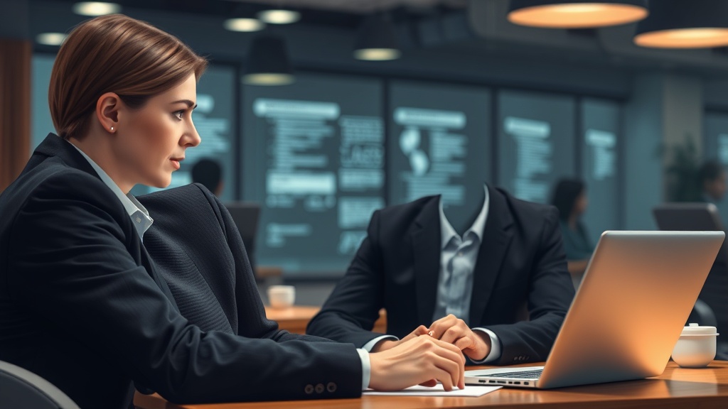 Editorial section illustration for "Адаптация 2.0: Персональные онбординг-треки на базе NLP" in context of "Нейросети для HR: подбор, адаптация, оценка персонала с помощью AI". Subject-focused composition, realistic business environment, crisp details, natural contrast, no text, no watermark, no logo, no empty background, 16:9.