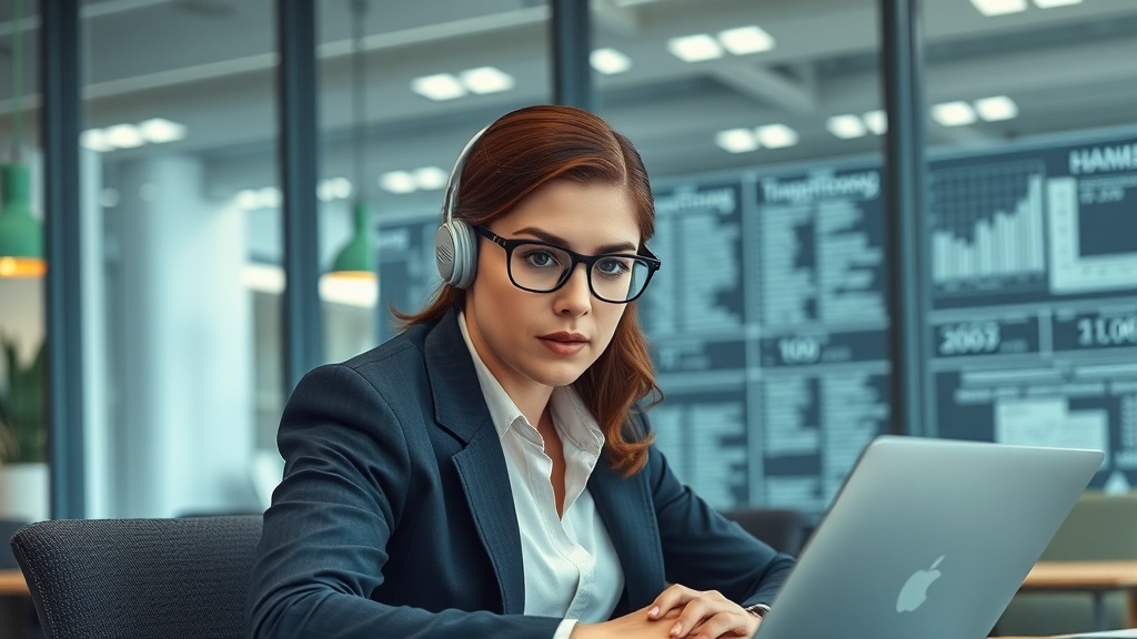 Editorial section illustration for "Бухгалтерия нового поколения: автоматизация до последней цифры" in context of "AI для юристов и бухгалтеров: автоматизация рутины в правовой и финансовой сферах". Subject-focused composition, realistic business environment, crisp details, natural contrast, no text, no watermark, no logo, no empty background, 16:9.