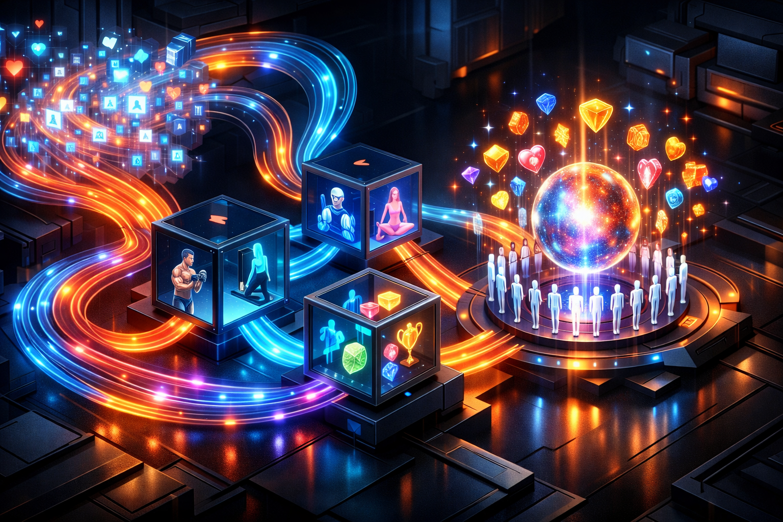 Ключевая иллюстрация: AI для фитнес-клуба: 100 клиентов в месяц через контент