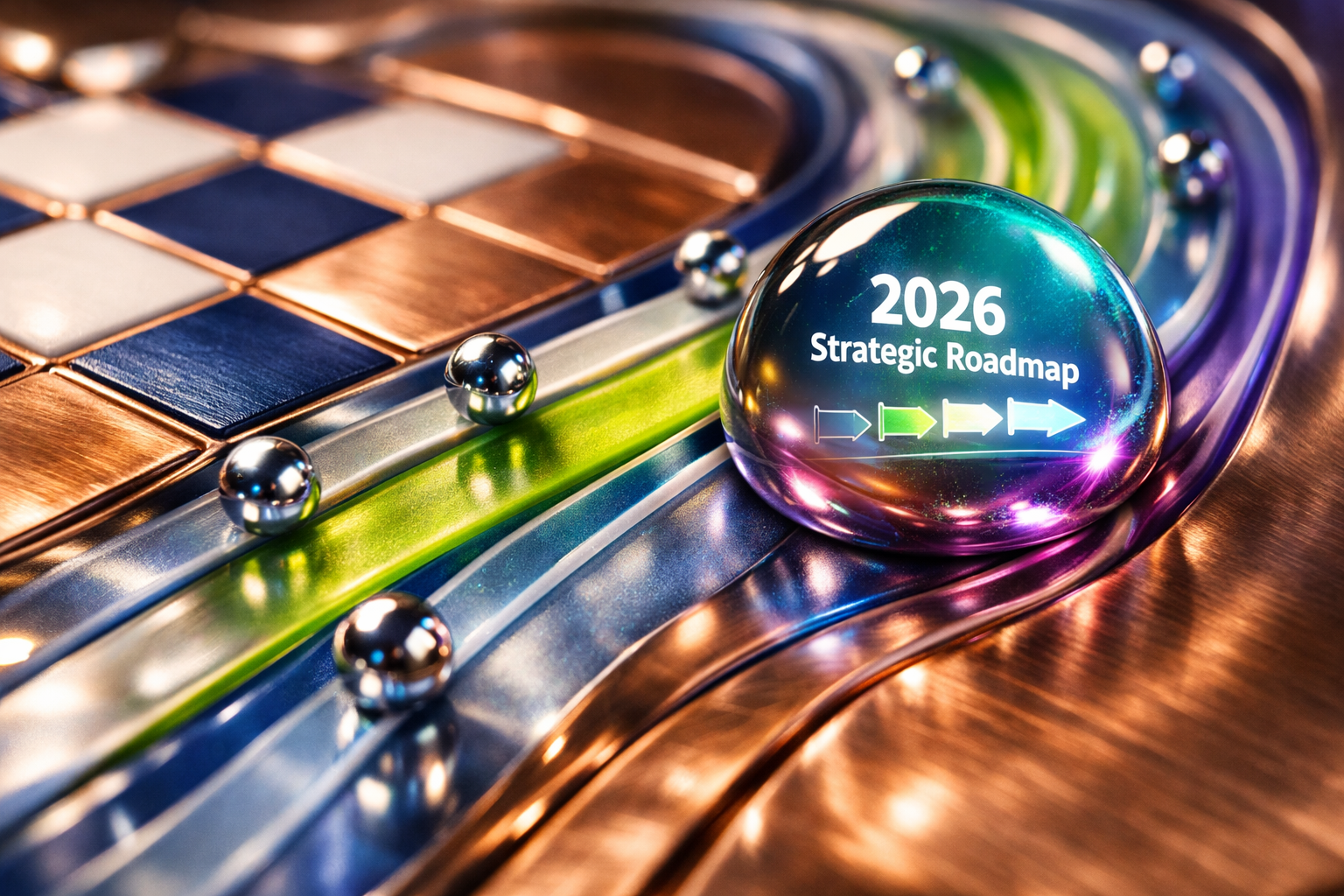 Ключевая иллюстрация: Развитие бизнеса 2026: Стратегия, Команда и AI-трансформация