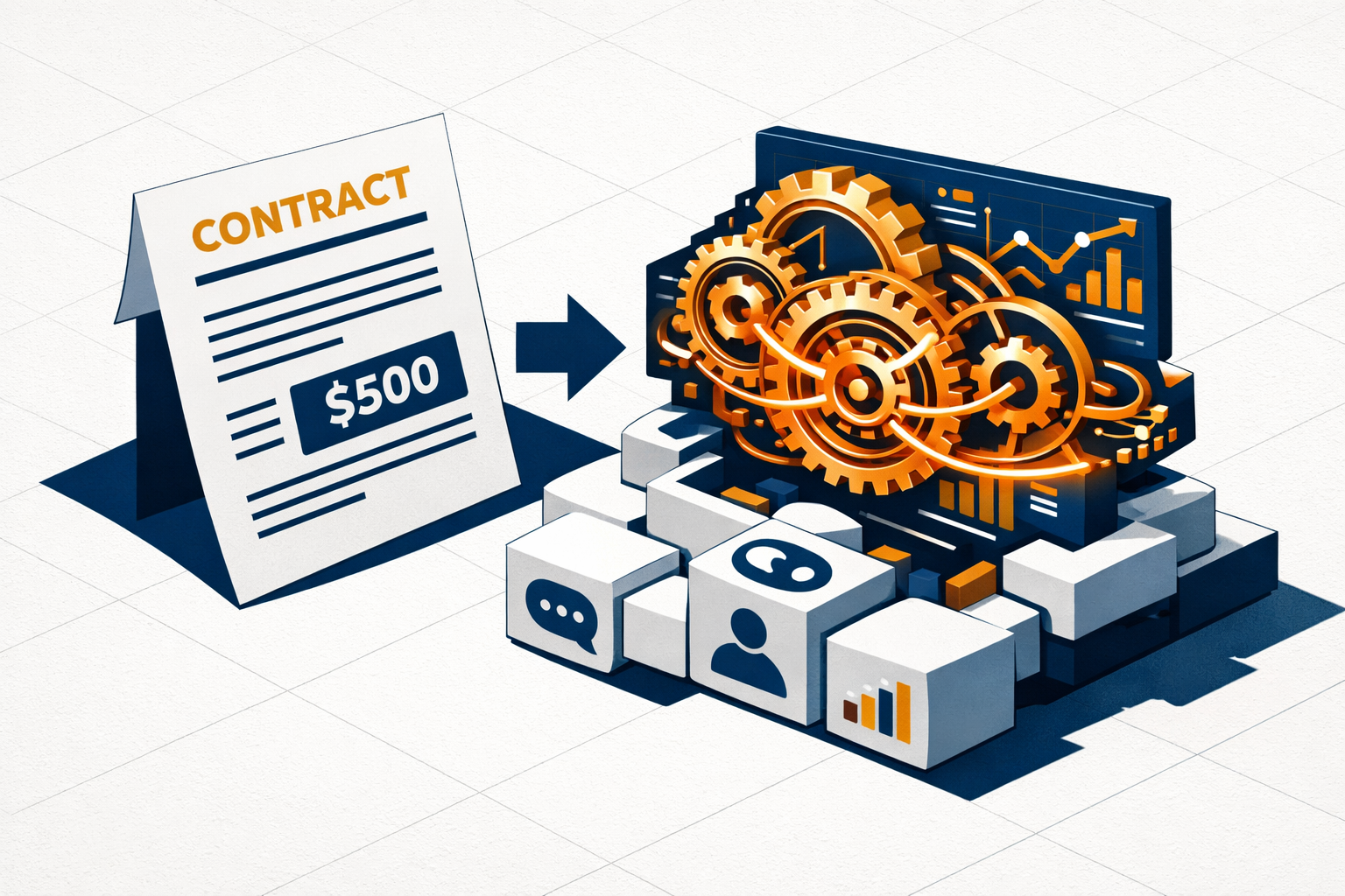 Ключевая иллюстрация: Договор продажи 2026: Максимизация прибыли через CRM и AI