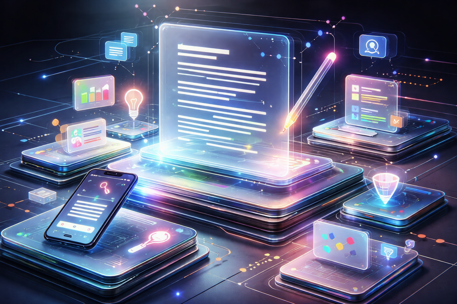 Close-up of a modern control panel in an Istanbul office with buttons and switches.