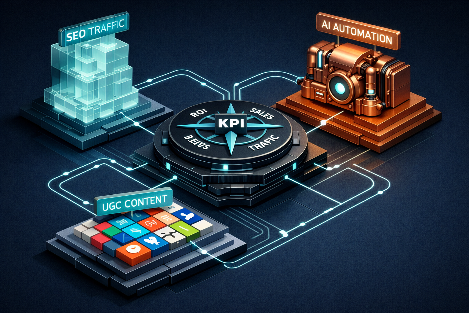 Ключевая иллюстрация: Основы маркетинга 2026: Как увеличить заявки и органический трафик на 30%