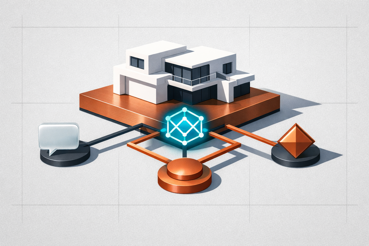 Ключевая иллюстрация: Продажа домов в 2026: ИИ и CRM для рекордных сделок