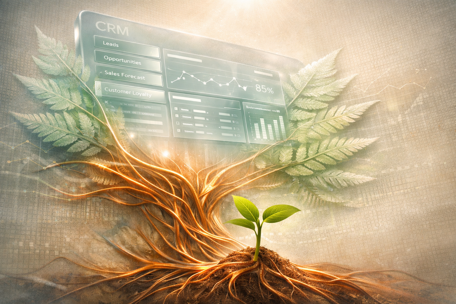 Ключевая иллюстрация: Продажа 2026: Как использовать AI и CRM для роста выручки