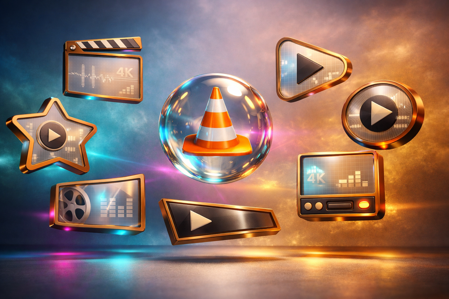 Ключевая иллюстрация: Лучшие медиаплееры для Windows 2026: VLC и 7 мощных альтернатив