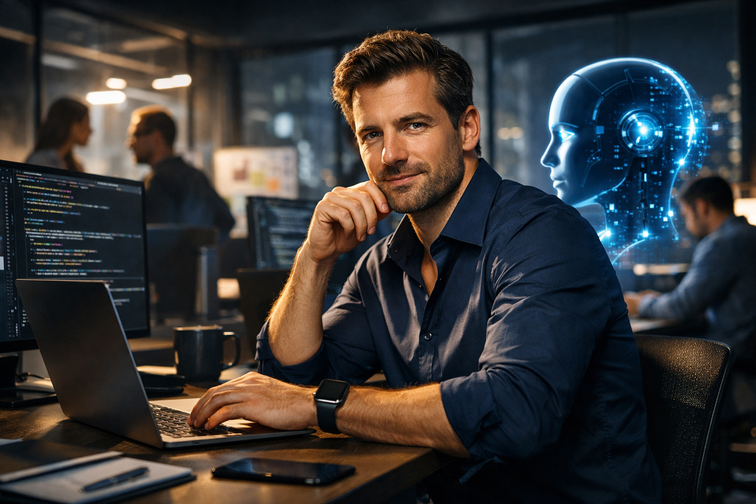 Ключевая иллюстрация: Cursor + Claude Code: как AI пишет код для вашего бизнеса