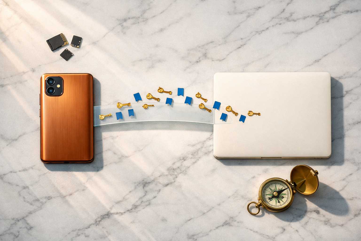 Ключевая иллюстрация: Как перенести закладки, пароли и расширения из одного браузера в другой