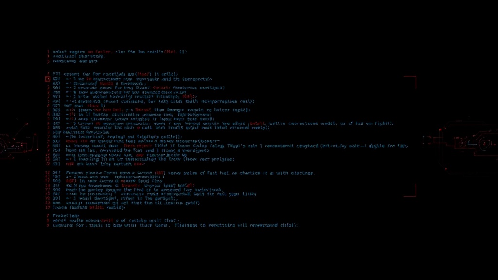 Инструментарий: от текста к коду, minimalist dark background, tech aesthetic, glowing elements, professional, no text, 16:9.