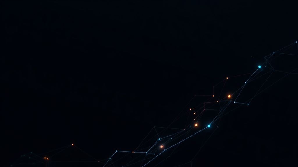 Парадокс эффективности: когда альфа-стратегии устаревают, minimalist dark background, tech aesthetic, glowing elements, professional, no text, 16:9.