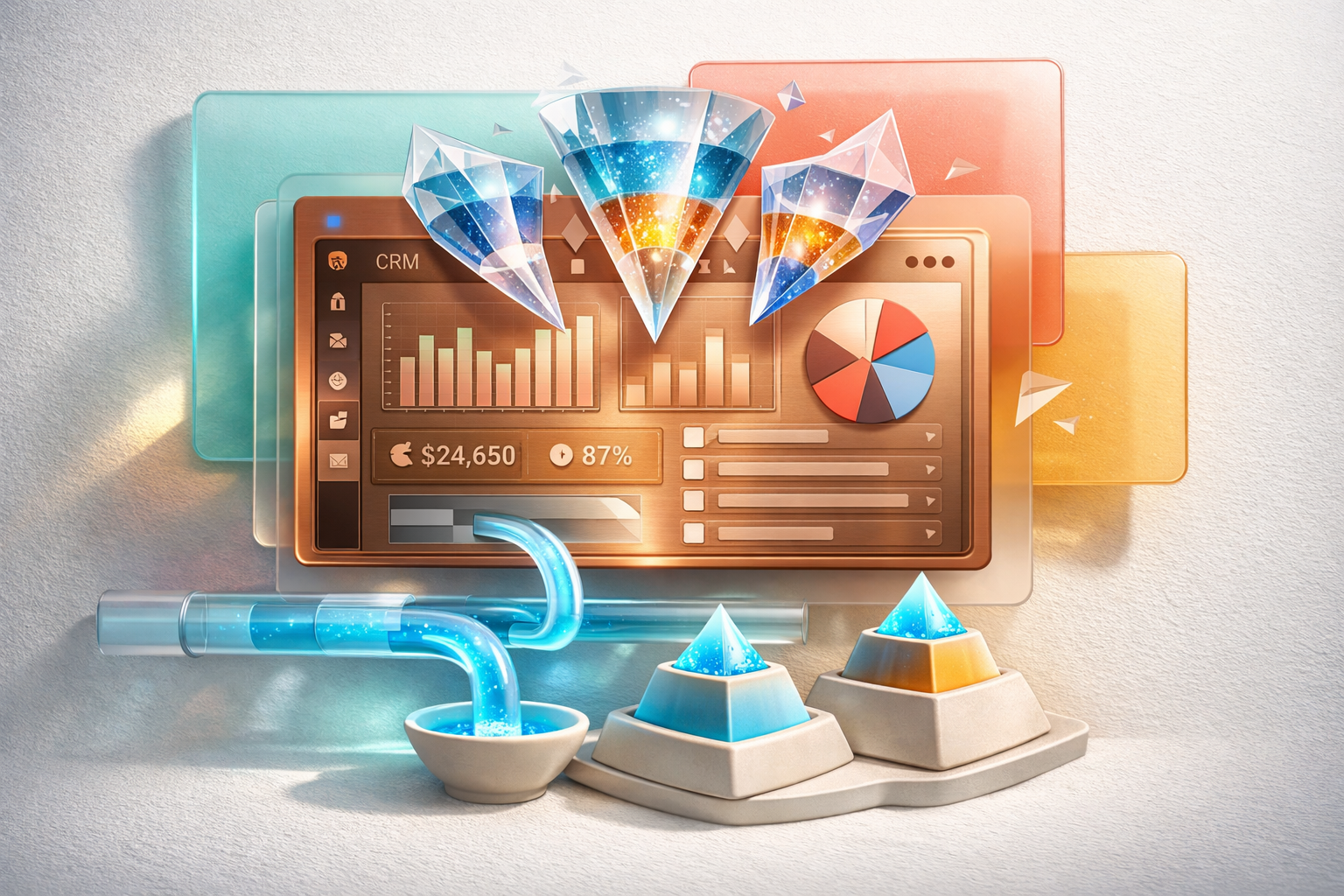 Ключевая иллюстрация: Учет продаж 2026: Как интегрировать AI и CRM для роста прибыли