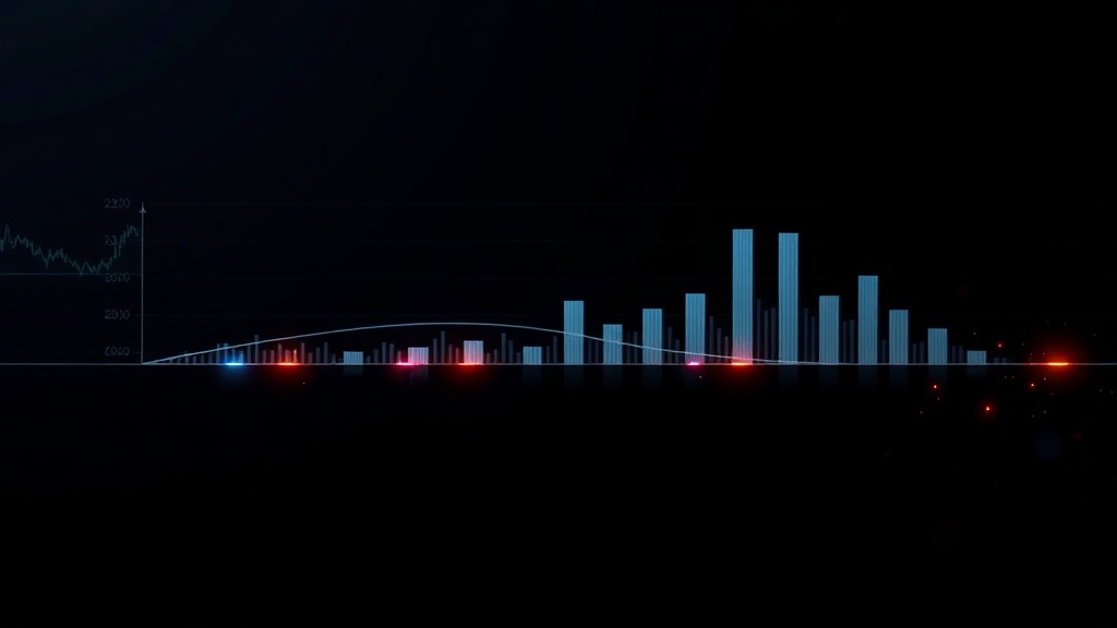 Сбор данных: от операционики к P&L, minimalist dark background, tech aesthetic, glowing elements, professional, no text, 16:9.