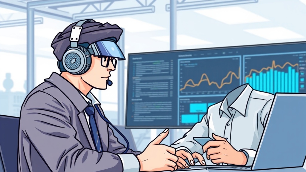 Editorial section illustration for "1. Гиганты BI: Power BI Copilot vs. Tableau Einstein" in context of "ТОП-15 инструментов для AI-аналитики и дашбордов". Subject-focused composition, realistic business environment, crisp details, natural contrast, no text, no watermark, no logo, no empty background, 16:9.