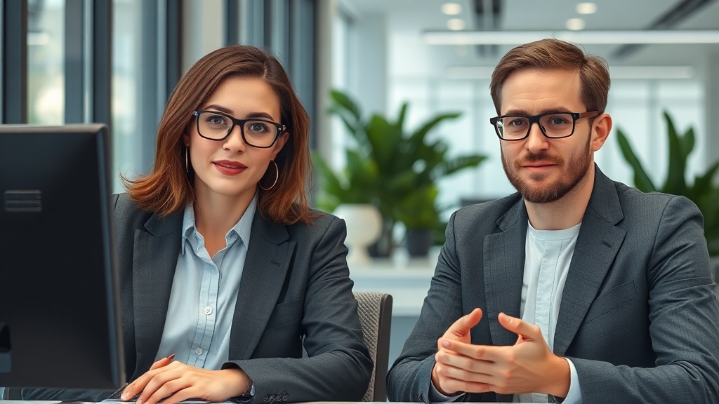 Editorial section illustration for "Корпоративное видео и дубляж голоса: Synthesia и HeyGen" in context of "ТОП-10 инструментов для AI-видео в контент-воронке". Subject-focused composition, realistic business environment, crisp details, natural contrast, no text, no watermark, no logo, no empty background, 16:9.