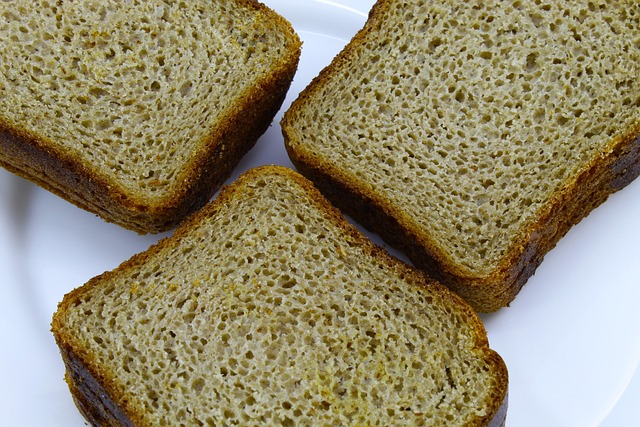 bread, black, flour, premium, brown, on white, plate, three, food, fresh, product, sliced