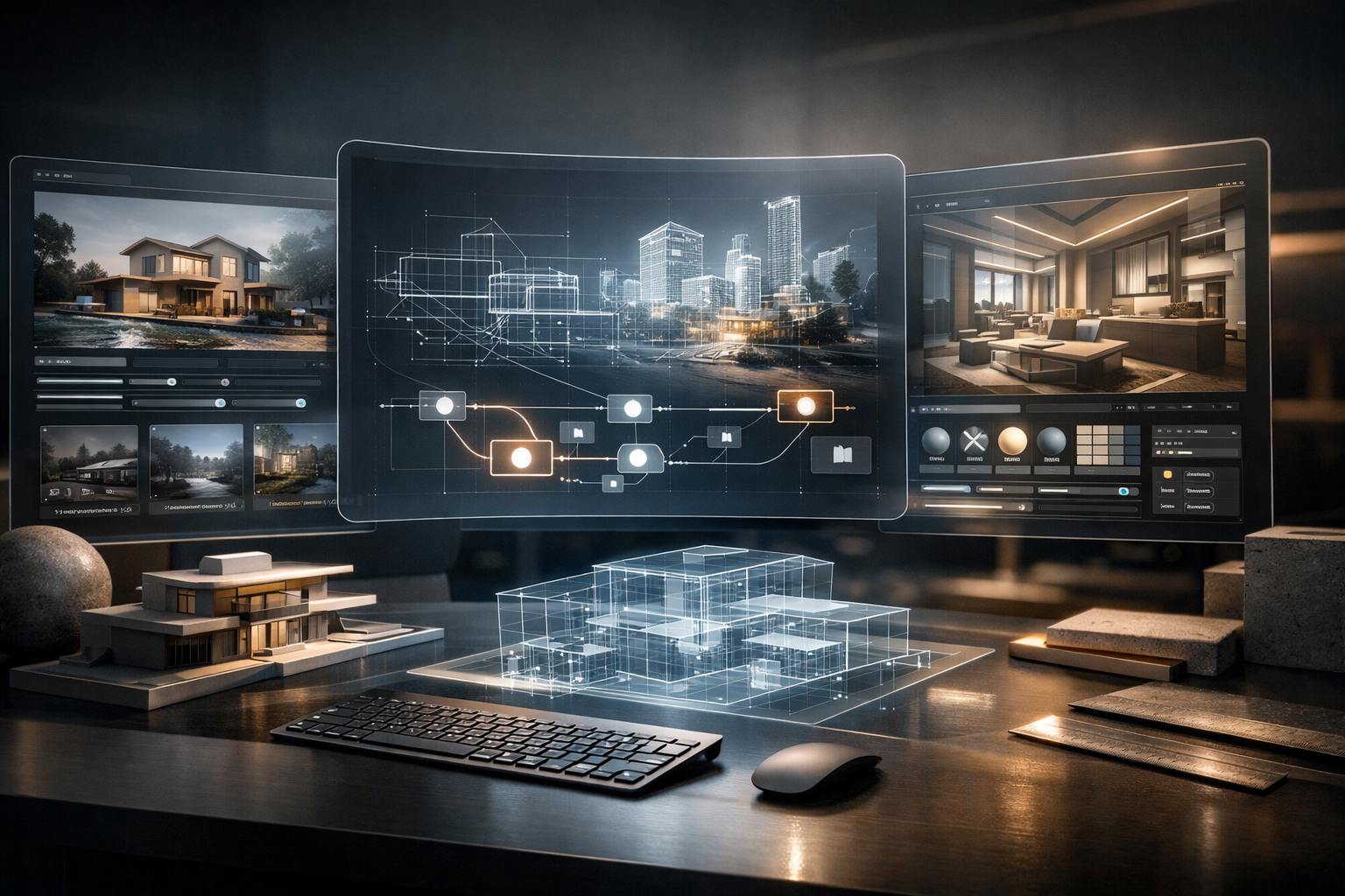 Ключевая иллюстрация: 3D-пайплайн 2026: Заменяем SketchUp на AI-стек для дизайна и архитектуры